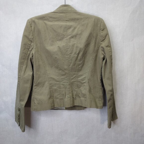 Topshop Jacket Women US 10 M Double Breasted Olive Green Lined Military Buttons - Picture 5 of 14
